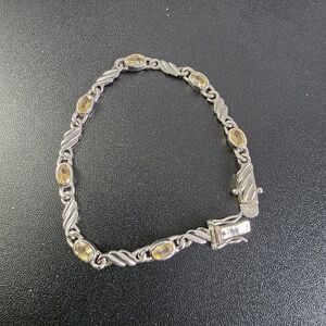 Sterling Silver 925 Citrine Bracelet
